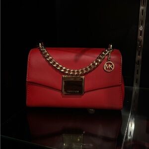 Michael Kors Red Chain Shoulder Bag